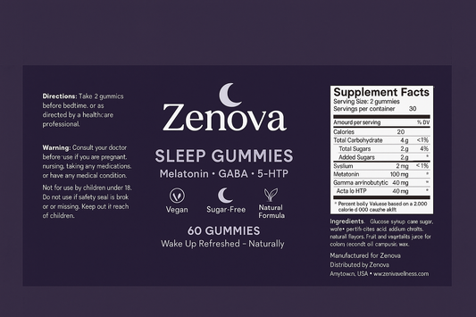 Zenova Sleep Gummies - Natural Sleep Aid with Melatonin & Herbs
